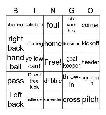 Soccer Bingo! Bingo Card