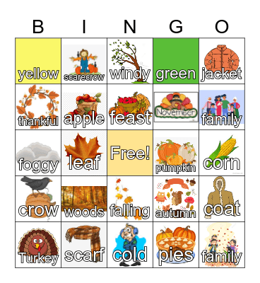 Autumn Bingo Card