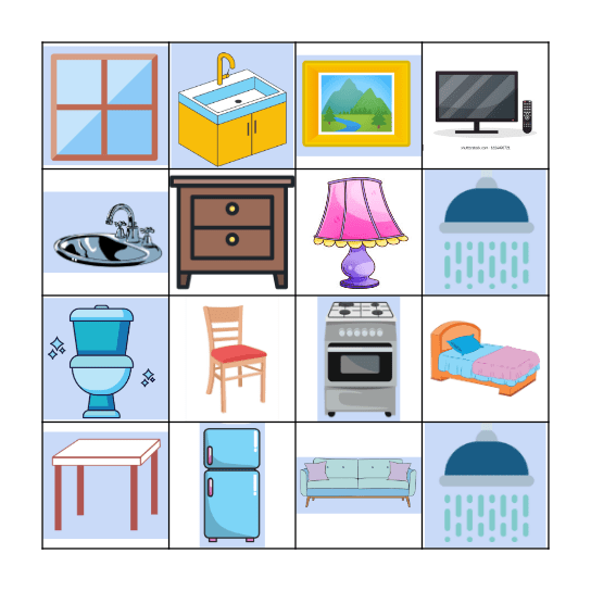 Los Muebles de La Casa Bingo Card