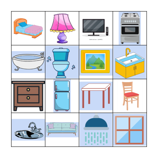 Los Muebles de la Casa Bingo Card