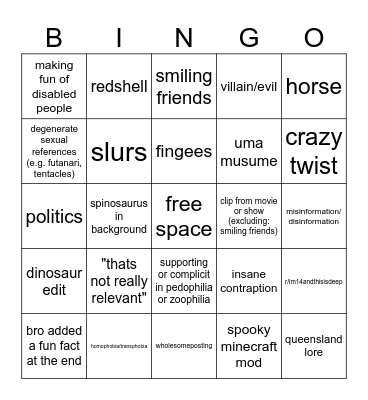 bingo!!!!!!!! Bingo Card