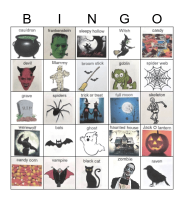 Halloween Bingo Card