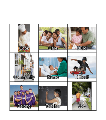 2nd Grade Unit 1.1 Key Word Bingo Card