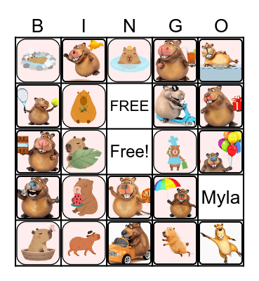 Myla's Birthday Bingo Card