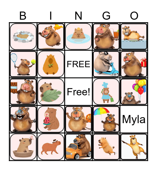 Myla's Birthday Bingo Card
