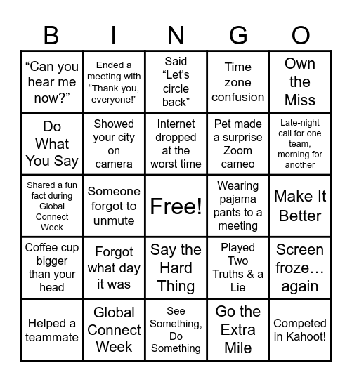 RENJOY Bingo Card