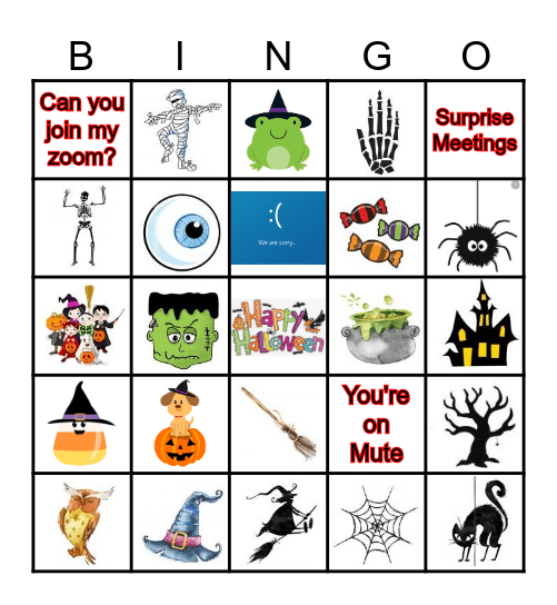 Halloween Bingo Card