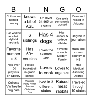 Brooklyn Bedding Team Bingo Card