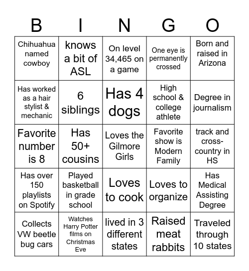 Brooklyn Bedding Team Bingo Card