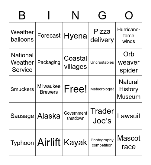 CNN 10 10/17/25 Bingo Card