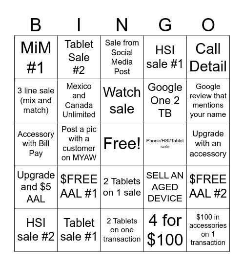 Central Alabama Bingo 10/17-10/19 Bingo Card