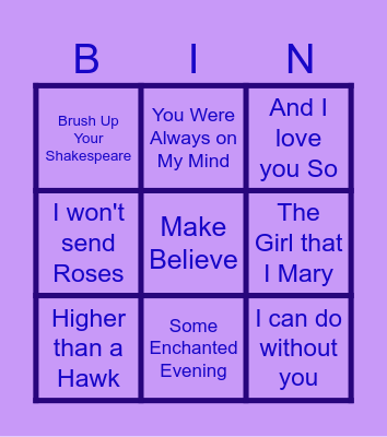 Howard Keel Songs! Bingo Card