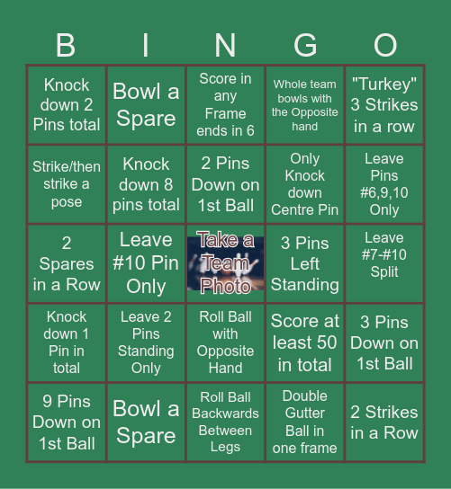 LPG Bowling Bingo Card