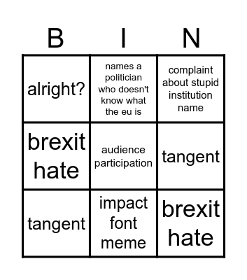 eu law bingo Card