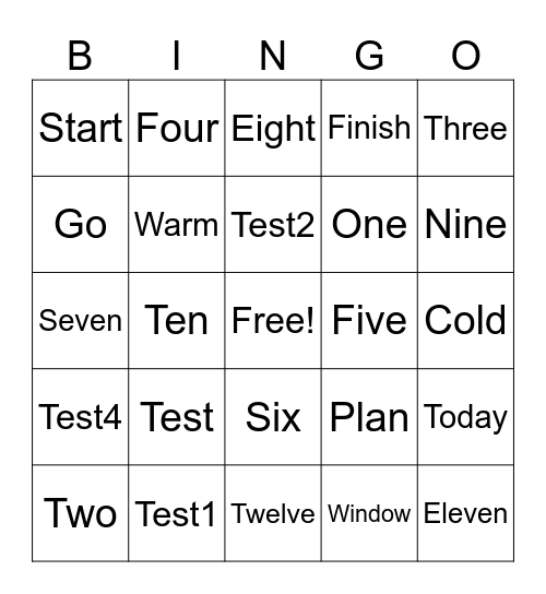 TUTOR PERINI BINGO Card