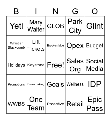 All-Team Call - October 2025 Bingo Card