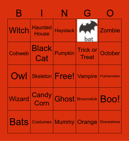 Halloween! Bingo Card