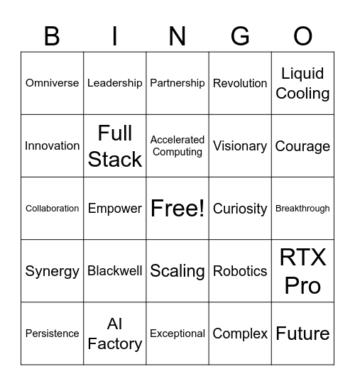 GTC DC Watch Party Bingo! Bingo Card