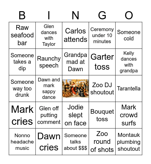 Wedding at Cana Bingo Card