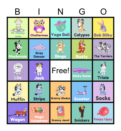 BLUEY BINGO Card