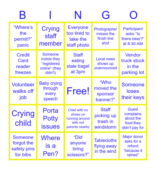 Walk 2025 Bingo Card