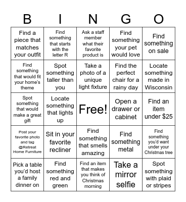 Black Friday Bingo Card