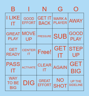 COACH MATT SOCCER BINGO Card