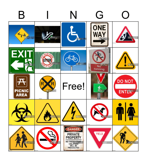 Community Signs Bingo Card
