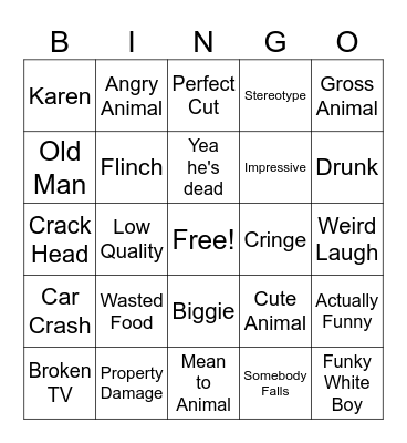 Unusual Memes Bingo Card