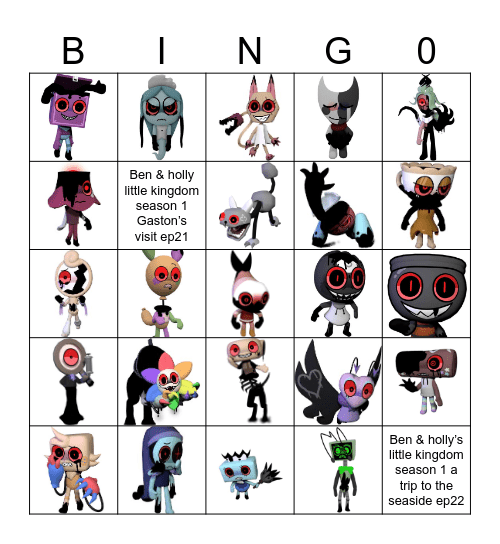 Dandy’s world Bingo Card
