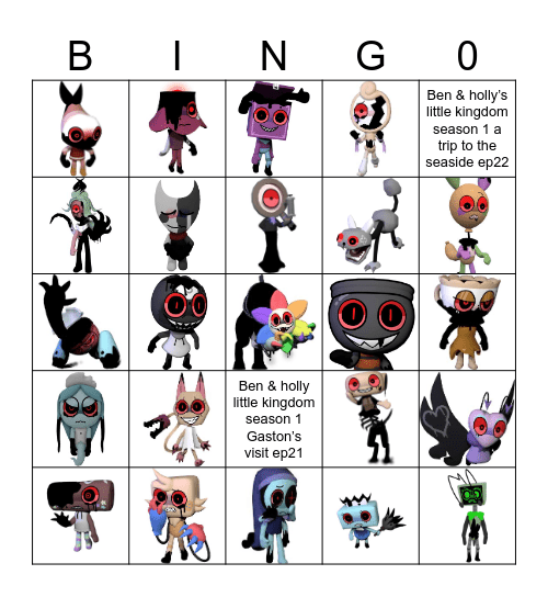 Dandy’s world Bingo Card