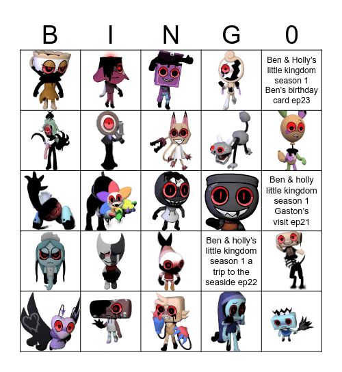 Dandy’s world Bingo Card