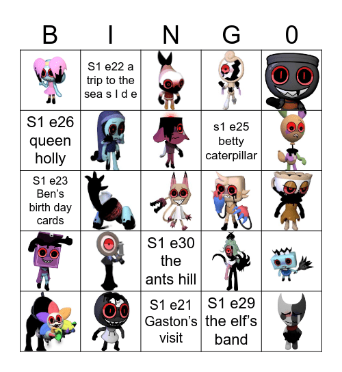 Dandy’s world Bingo Card