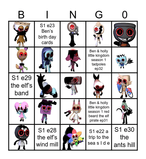 Dandy’s world Bingo Card