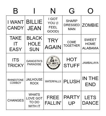 Dead Celebrity Night Bingo Card