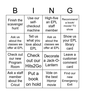 Sprucewood Open House! Bingo Card