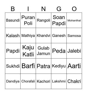 UAE Nagar Bingo Diwali 2025 Bingo Card
