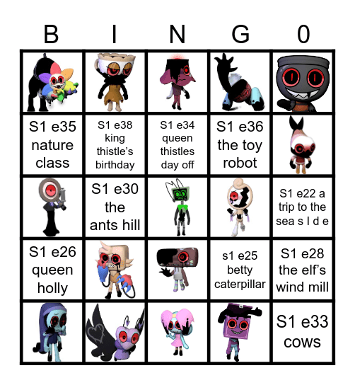Dandy’s world Bingo Card