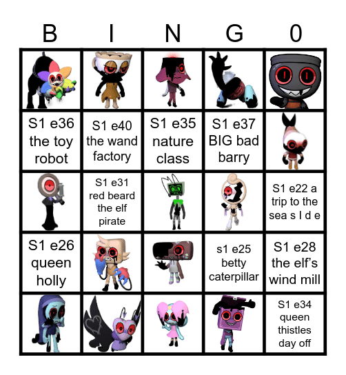 Dandy’s world Bingo Card