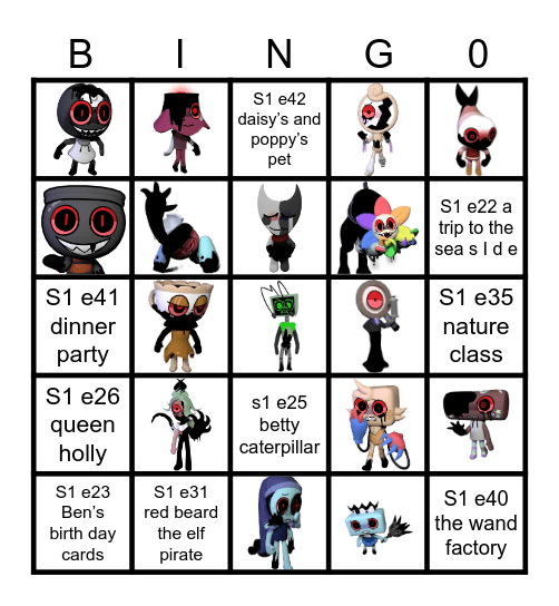 Dandy’s world Bingo Card
