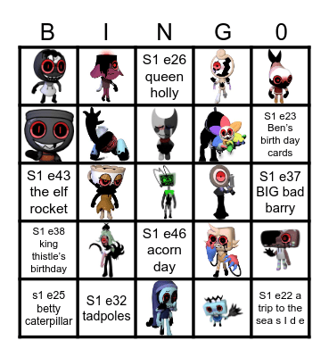 Dandy’s world Bingo Card