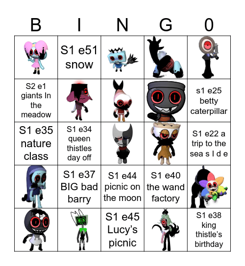 Dandy’s world Bingo Card