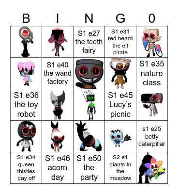 Dandy’s world Bingo Card