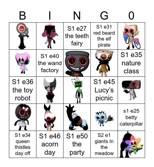 Dandy’s world Bingo Card