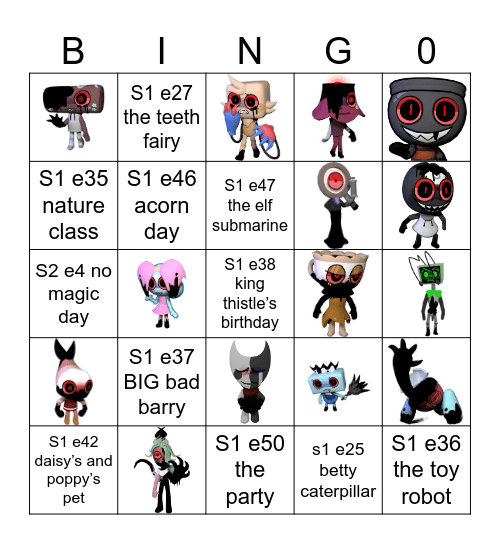 Dandy’s world Bingo Card