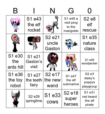 Dandy’s world Bingo Card