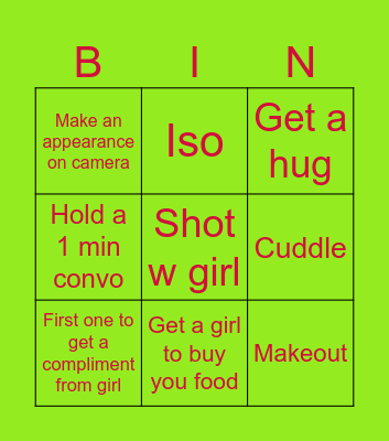 Party Bingo Card