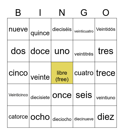 bingo para skylar Bingo Card