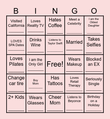 I Am A Survivor Bingo Card