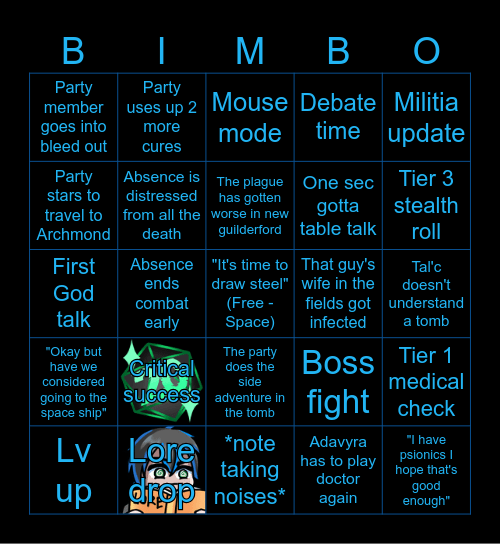 Rising Tide ep.6 Bingo Card